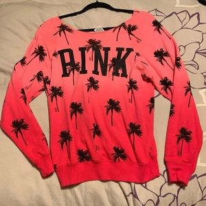 VS Pink Ombre Tropical Sweatshirt